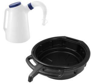 Miska Wanna Oleju 16l + Konewka Nalewak Płynu 5l