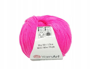 Yarn Art Jeans Różowy Neon 59