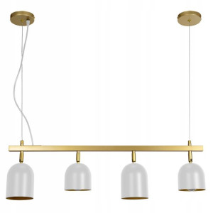 Lampa Sufitowa Wisząca Metalowa Biały White Gold