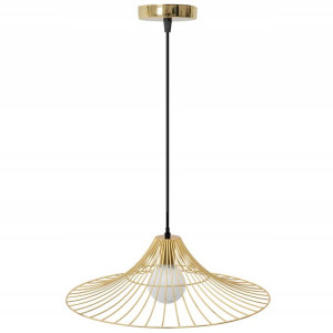 Lampa Sufitowa Wisząca Płaska Okrągła Loft Czarna