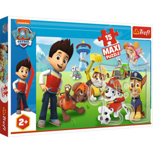 Puzzle Maxi - Zabawny Psi Patrol - 15 Elementów - Trefl - 14336
