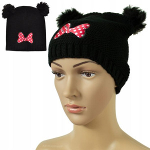 CZAPKA Myszka Mini Minnie Różowa kokarda 54 cm
