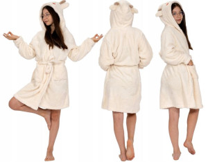 Dziecięcy Szlafrok Ciepły Miękki Sheep 122-140 Cm