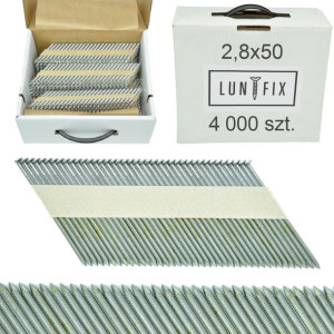 Gwoździe do gwoździarki 2,8x50 pierścieniowe 4000szt