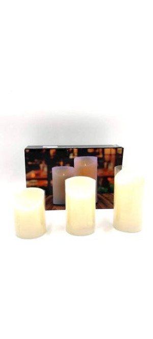 Zestaw 3 świeczek LED WAX 10CM+12,5CM+15CM;7,5CM DecoKing 941598