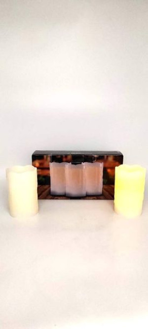 Zestaw 3 świeczek LED DRIPWAX 3x12,5CM;8CM DecoKing 941642