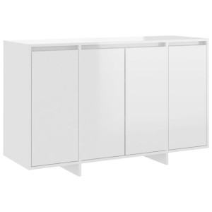 Szafka, biała o wysokim połysku, 120x41x75 cm, płyta wiórowa