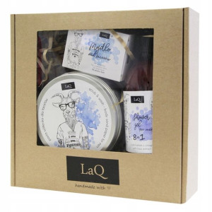 LaQ ZESTAW: Kozioł  MAŁY 3 - żel 300ml + peeling + mydło