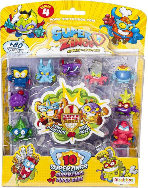 10-pak Blister - 10x Figurki - Seria 4 - Super Zings - 9482
