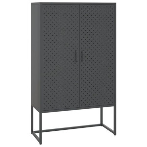 Szafka, antracytowa, 80x35x135 cm, stal