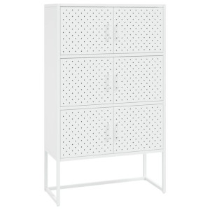 Szafka, biała, 80x35x135 cm, stal