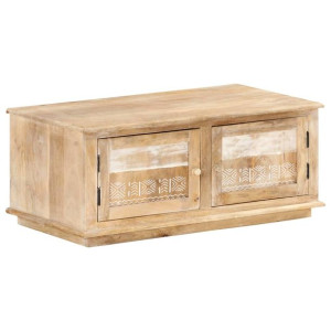 Stolik kawowy, 90 x 49 x 37 cm, lite drewno mango