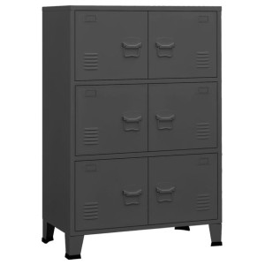 Industrialna szafka kartotekowa, antracyt, 75x40x115 cm, metal