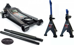 Podnośnik Żaba 3t Niski 2 Tłoki 510mm Guma Kobyłki