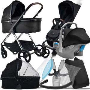Wózek 3w1 Ibebe Ice 02 Black I Kite+ Avionaut