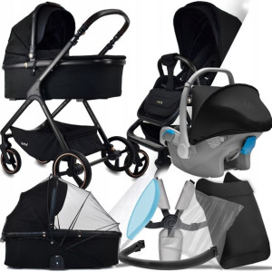 Wózek 3w1 Ibebe Ice 04 Black I Kite+ Avionaut