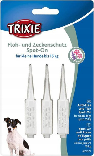 Krople na pasożyty Trixie dla psów do 15kg 4,5 ml
