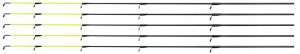 Szczytówka Węglowa Uzbrojona 51.5cm/2.35mm - Żółta