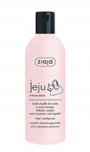 JEJU białe mydło pod prysznic i do kąpieli 300 ml