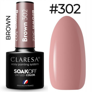 Claresa Lakier hybrydowy BROWN 302 -5g
