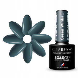 Claresa Lakier Hybrydowy Green Winks 3 - 5g
