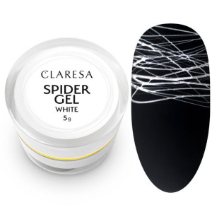 Claresa Spider Gel Do Zdobień White 5g Biały