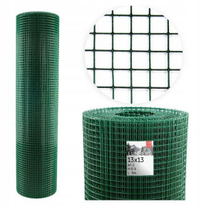 Siatka zgrzewana + PCV 13x13x12 zielony h=0,5m 5m LUNBERG