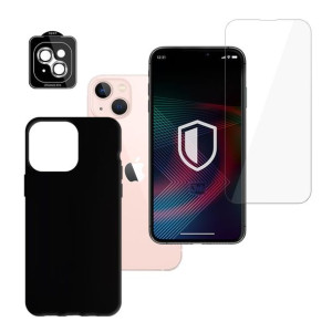 ZESTAW na iPhone 14 - 3mk FlexibleGlass, 3mk Matt Case, 3mk Lens Protection