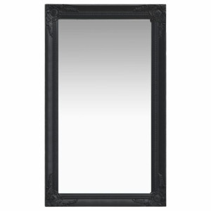 Lustro ścienne w stylu barokowym, 60x100 cm, czarne