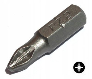 Bit grot PZ2x25mm profesjonalny LUN FIX 1szt PZ2