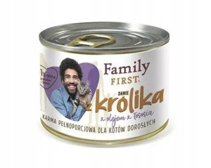 Family First Mokra karma dla kota królik 200g