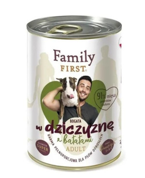 Family First Mokra karma dziczyzna z batatami 800g