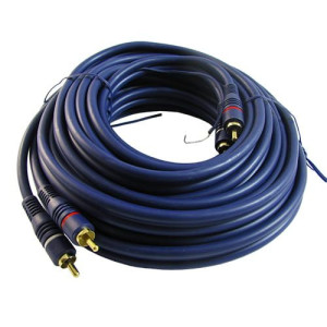 Przyłącze 2 wtyki RCA na 2 wtyki RCA z żyłą sterującą do wzmacniacza 7,5m