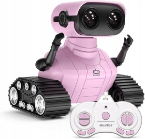 Zdalnie Sterowany Robot z Oczami LED Różowy