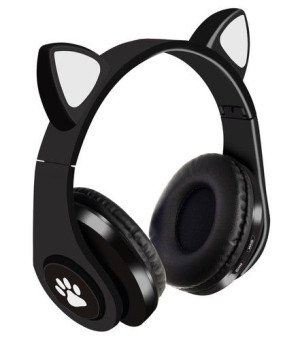 Słuchawki Dla Dzieci Bluetooth Led Rgb Kocie Uszy