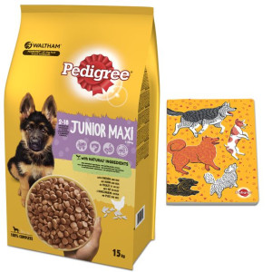 PEDIGREE® Junior Maxi 15 kg z kurczakiem i ryżem - sucha karma pełnoporcjow