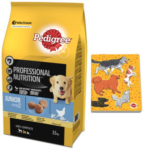 PEDIGREE Junior Professional Nutrition Kurczak 15kg + Notes GRATIS
