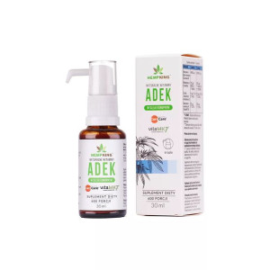 Witaminy ADEK w kroplach w bio oleju konopnym - 30 ml