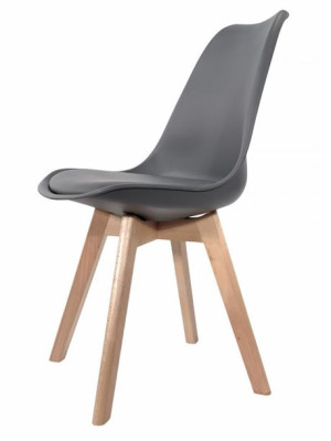 Krzesło skandynawskie do kuchni salonu MONZA DARK GREY Pro