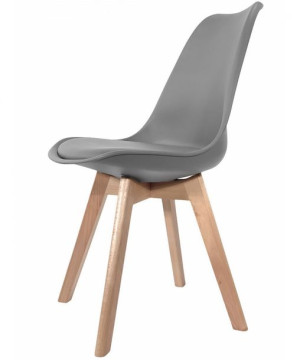 Krzesło skandynawskie do kuchni salonu MONZA LIGHT GREY Pro