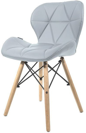 Krzesło tapicerowane VASTO LIGHT GREY PU
