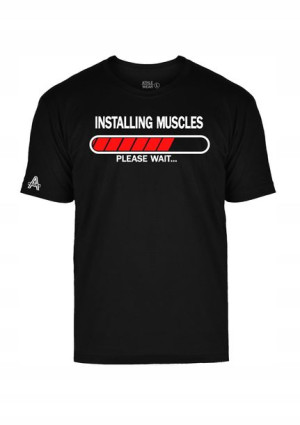 Koszulka Męska Installing Muscles Siłownia S-xxl