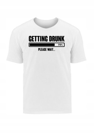 Koszulka Męska Piwo Śmieszna I Getting Drunk S-xxl