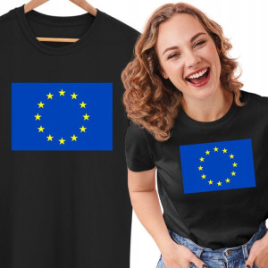 Koszulka Ue Wolność Flaga Unia Europejska Unisex