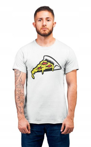 Koszulka Z Pizzą Pizza Fast Food Zabawna Śmieszna