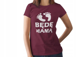 Koszulka Dla Przyszłej Mamy Będę Mamą Na Prezent