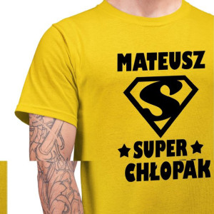 Koszulka Dzień Chłopaka Super Chłopak Z Imieniem