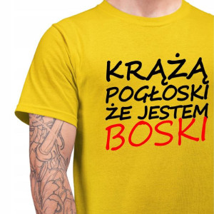 Koszulka Prezent Na Dzień Chłopaka Jestem Boski