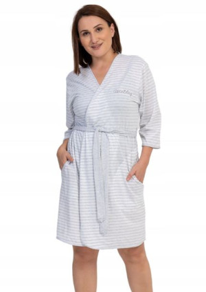 Szlafrok damski bawełna cienki Vienetta 7XL DUŻY