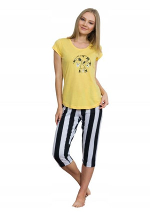 Piżama Damska 3/4 spodnie Vienetta r S 36 38 **